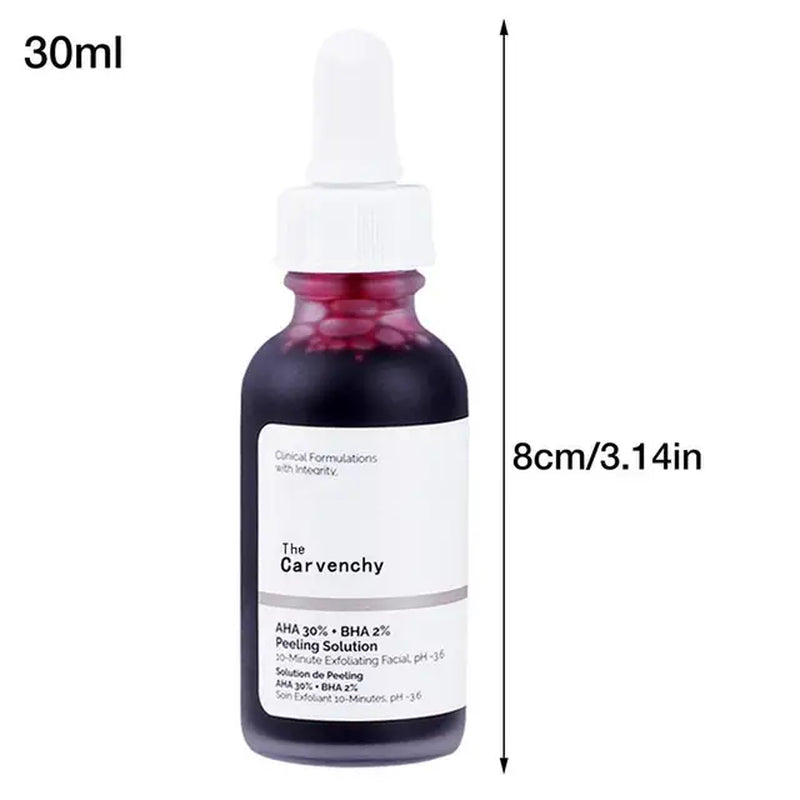 Fruit Acid AHA 30% + BHA 2% Peeling Solution Face Serum with Salicylic Acid Moisturizing Facial Skin Care 30Ml