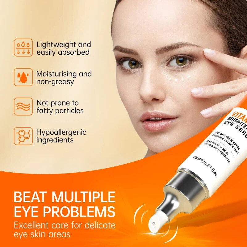 Anti Dark Circle Eye Cream Eye Bags VC Whitening Lightening Cream Wrinkle Removal Serum Eyes Firming Skin Care Beauty Joypretty