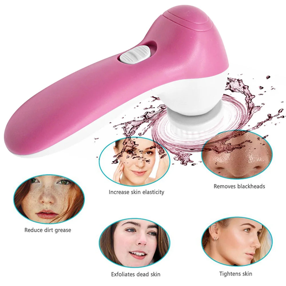 Electric Facial Cleaning Brush, Facial Cleaning Machine, Spa Skin Care Massager, Clove Cleaning, Faci Cleaning Tools