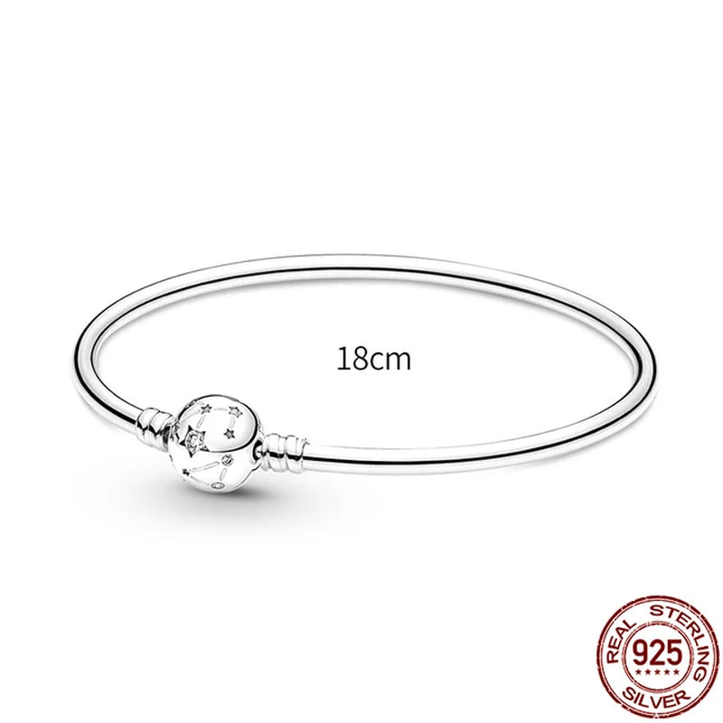 New in 925 Sterling Silver Snake Chain Charm Bracelet Fits Pan Original Pendant Charm Bead for Women Heart Bracelets Jewelry