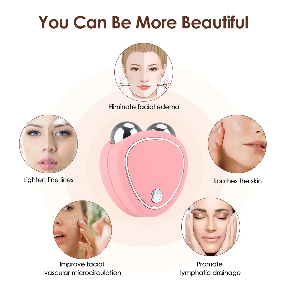 EMS Facial Massager Skin Care Slimming Double Chin Microcurrent Face Lift Machine anti Wrinkles Sonic Vibration V Face Portable