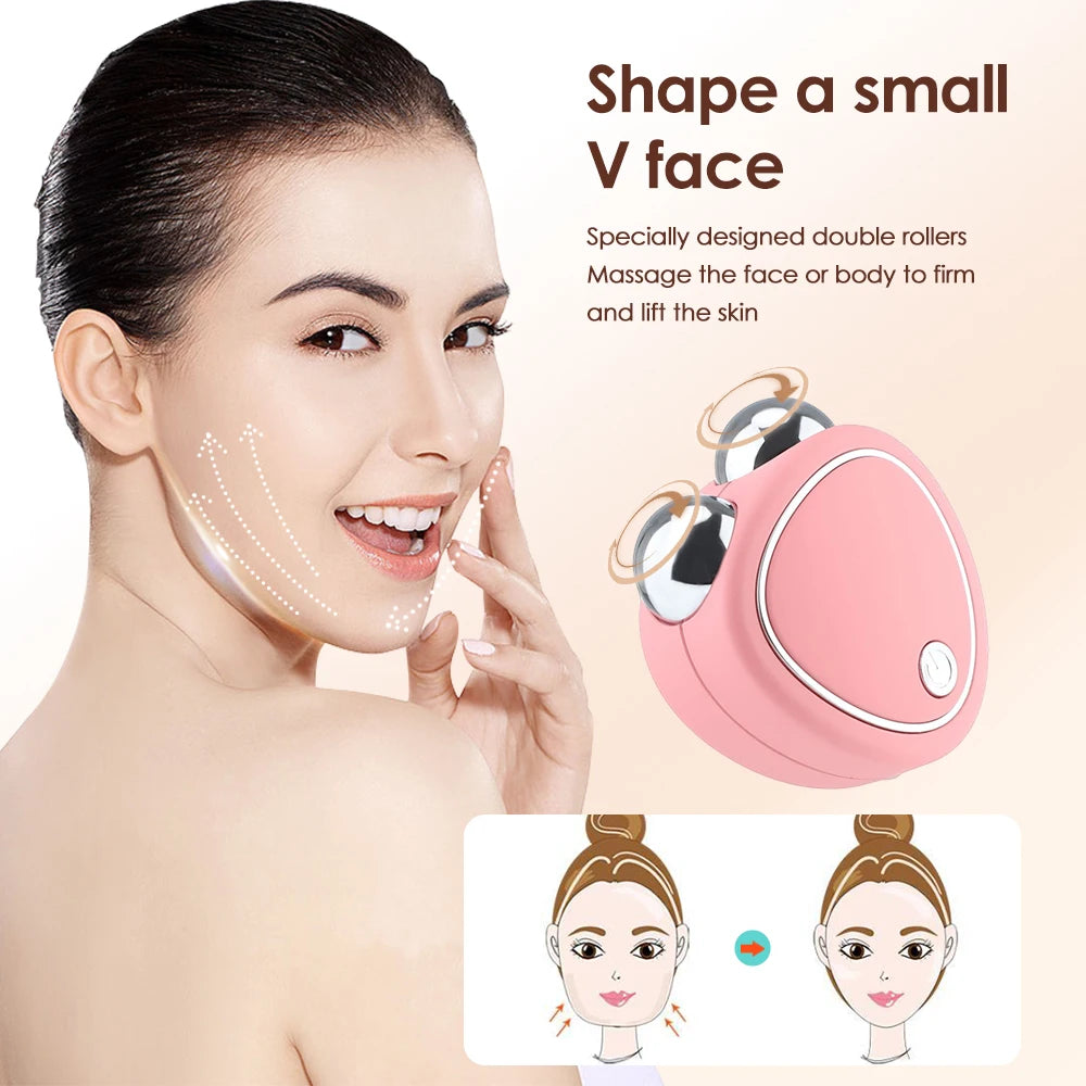 EMS Facial Massager Skin Care Slimming Double Chin Microcurrent Face Lift Machine anti Wrinkles Sonic Vibration V Face Portable