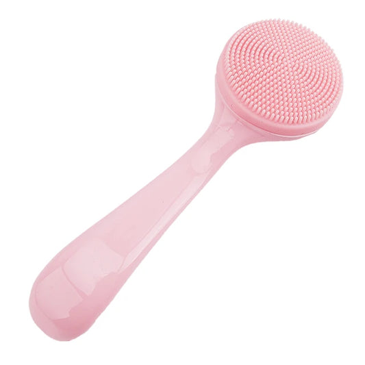 Double Sided Silicone Facial Cleanser Brush Soft Hair Face Massage Wash Brush Blackhead Remover Portable Skin Care Tool