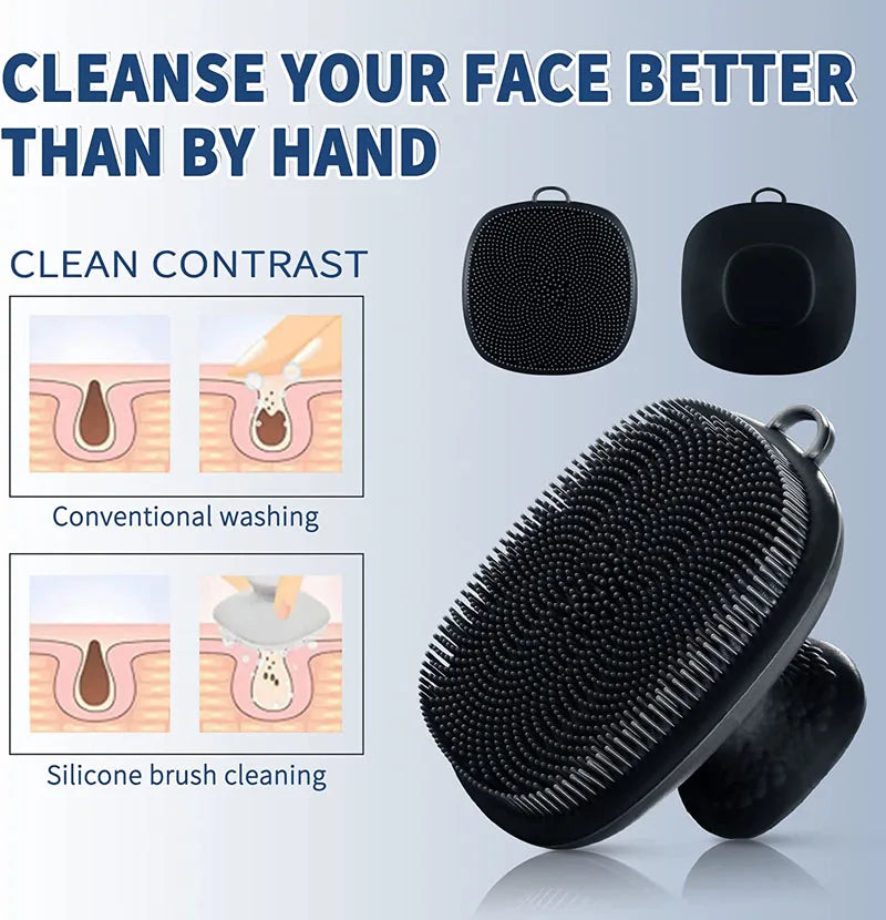 Silicone Face Scrubber for Men and Women Facial Cleansing Brush Silicone Face Wash Brush Manual Cleansing Skin Care Face Brushes