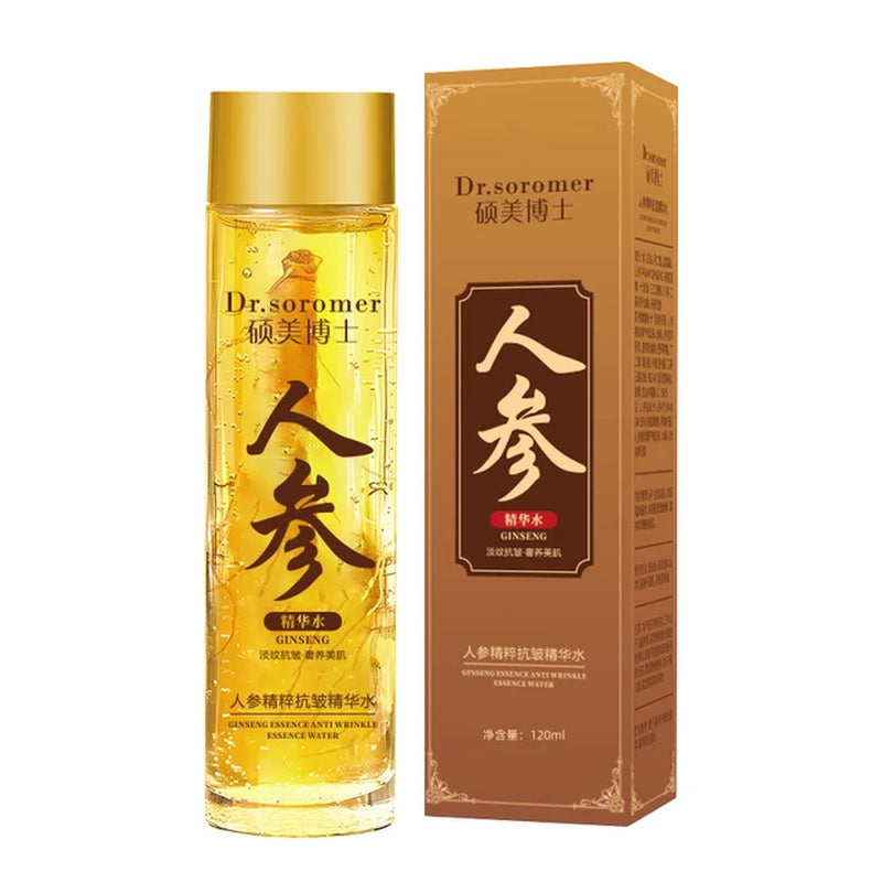 Gold Ginseng Face Serum 100Ml Polypeptide Lightening Skin Moisturizing Facial Serum Smoothing Skin Care Products Deep Hydration