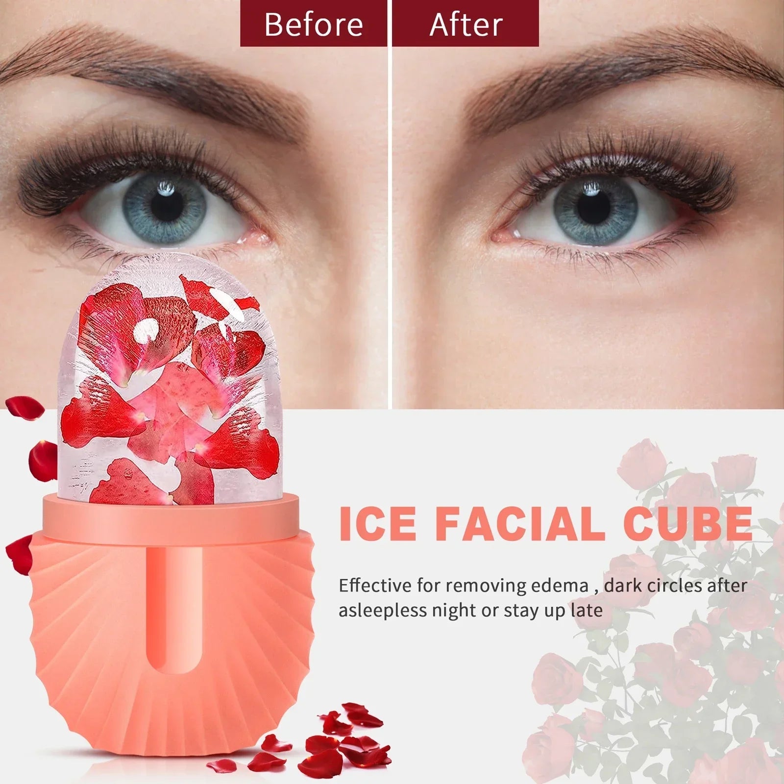 Silicone Ice Cube Trays Beauty Lifting Ice Ball Face Massager Contouring Eye Roller Facial Treatment Reduce Acne Skin Care Tool