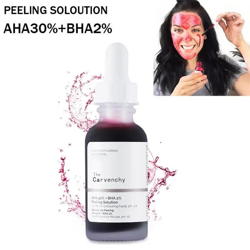 Fruit Acid AHA 30% + BHA 2% Peeling Solution Face Serum with Salicylic Acid Moisturizing Facial Skin Care 30Ml