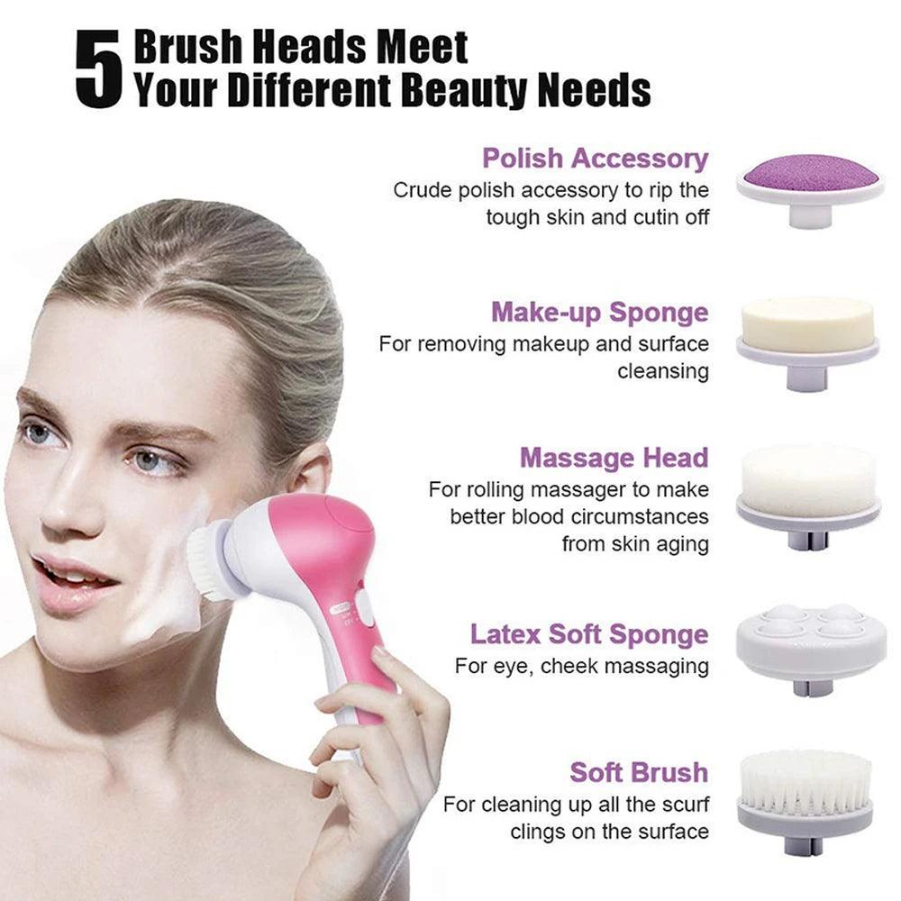 Electric Facial Cleaning Brush, Facial Cleaning Machine, Spa Skin Care Massager, Clove Cleaning, Faci Cleaning Tools