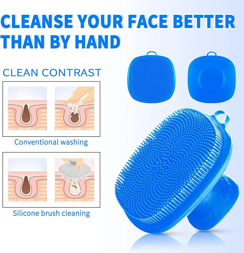 Silicone Face Scrubber for Men and Women Facial Cleansing Brush Silicone Face Wash Brush Manual Cleansing Skin Care Face Brushes